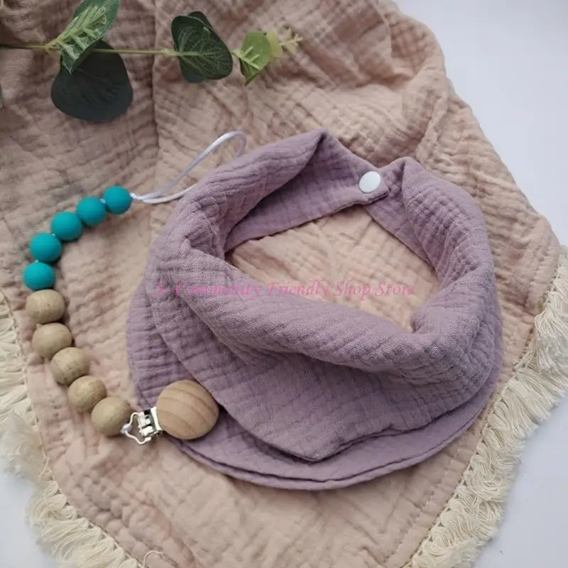 85AE babero toalla para bebé, Baberos gasa para bebé, paño limpieza para y alimentación