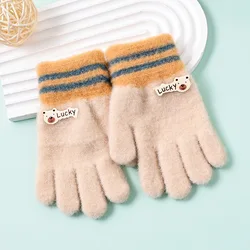 Guantes de invierno térmicos con oso para niños de 3 a 6 años