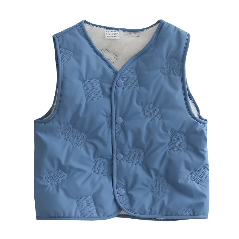 ¡Nuevo chaleco infantil con forro polar para niños y niñas este otoño/invierno! Diseño bordado, cálido, acogedor, versátil: perfecto para uso exterior - imagen 5