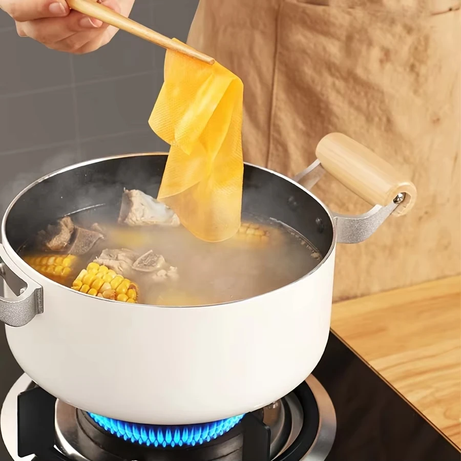 Papel absorbente de aceite de calidad alimentaria, reduce la grasa en alimentos fritos y sopas, papel de filtro de cocina redondo para una cocina saludable, 50/100 Uds. - imagen 3