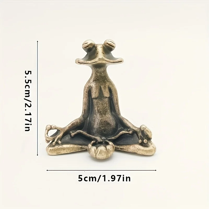 Escultura de rana en latón para habitación infantil, estilo decoración - imagen 5