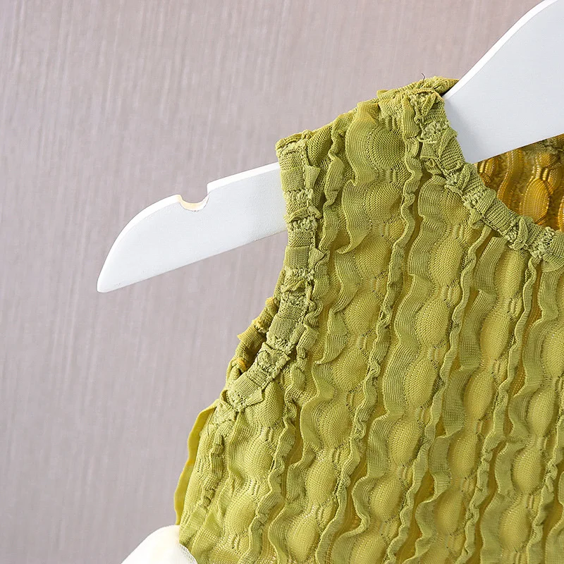 Vestido de verano princesas niñas malla sin mangas elegante - imagen 4