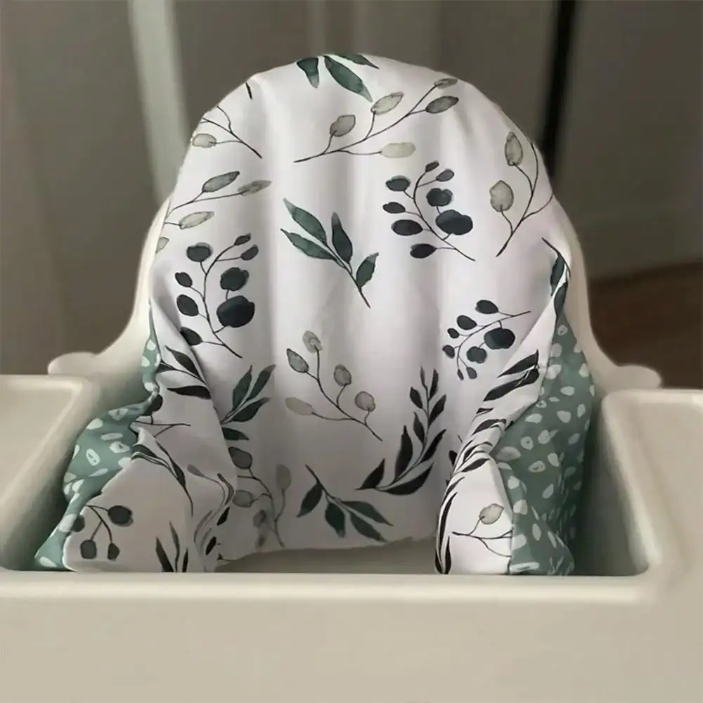 Silla de comedor para bebé, funda de asiento de doble cara con cojín trasero inflable incorporado, soporte para trona portátil - imagen 3