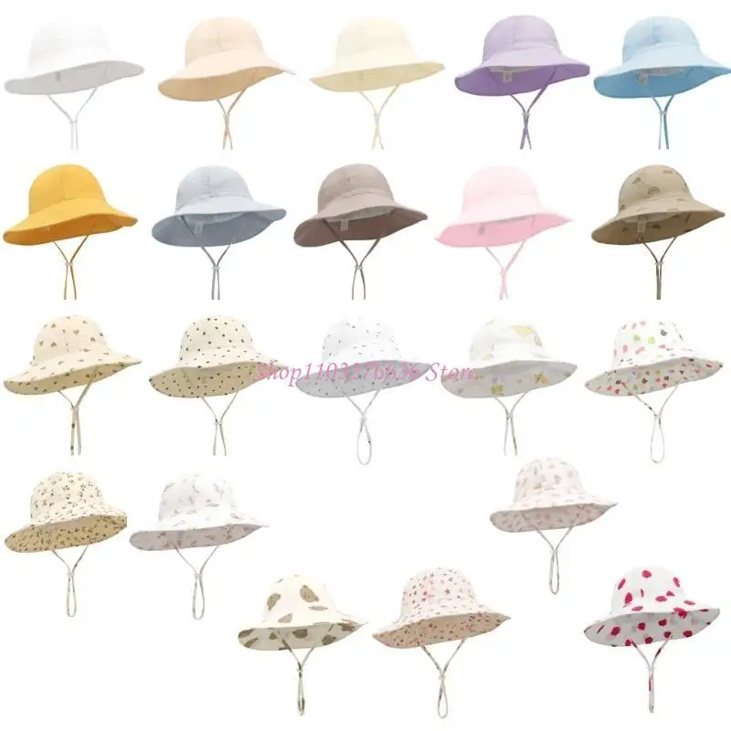 Sombrero solar de cubo para bebés con correa barbilla ajustable UPF50+ - imagen 3