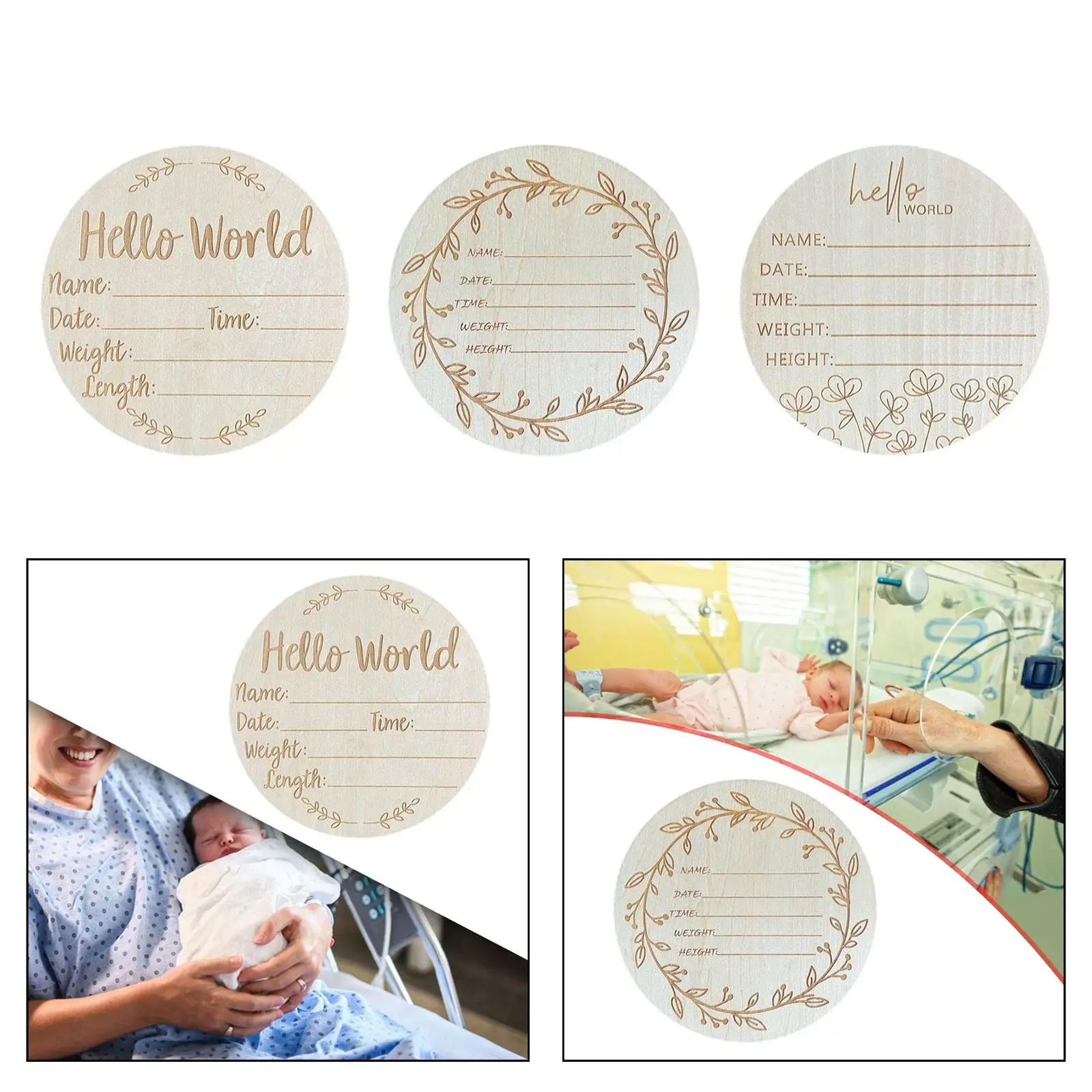 Señal de anuncio para recién nacido, letrero de cumpleaños, letrero de bienvenida para bebé, guardería - imagen 4