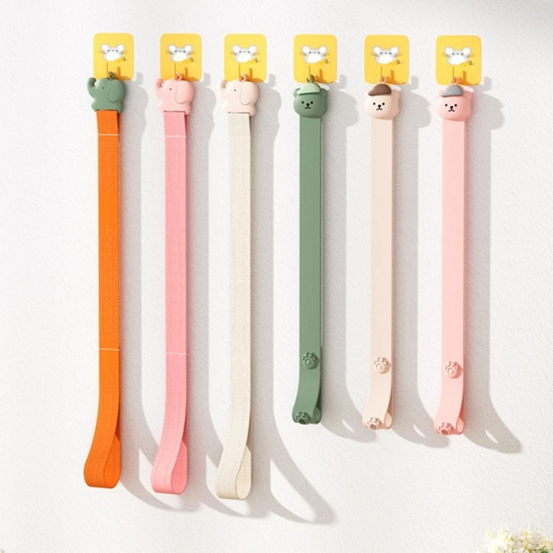 Soporte de pinzas para el pelo de bebé de dibujos animados, pasadores de silicona suave para niños, correa de almacenamiento para la diadema, organizador de horquilla para niñas, accesorios para el cabello - imagen 2