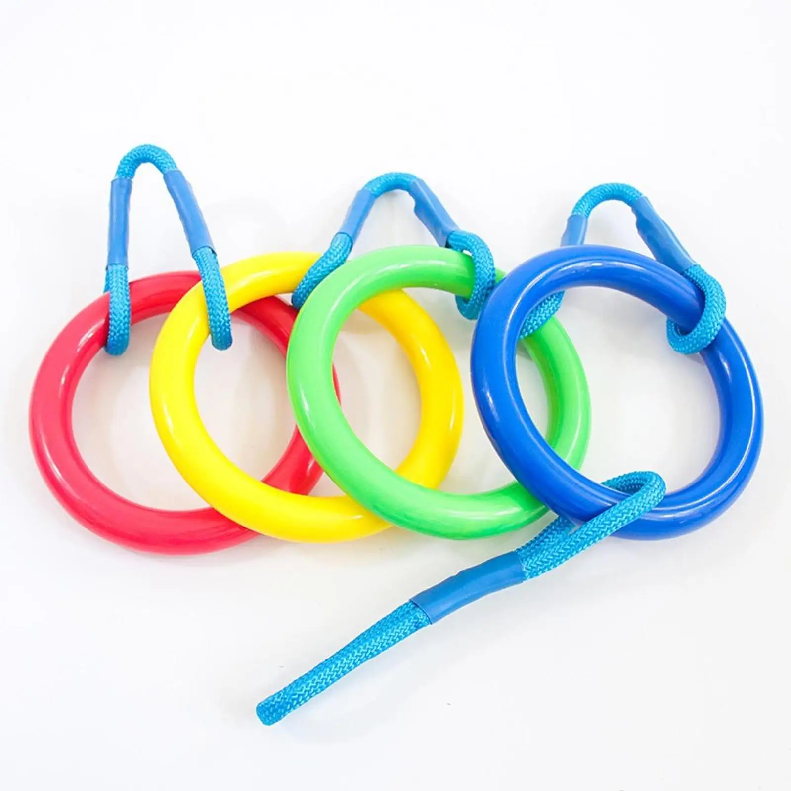 Exercise Rope Children Ring Climbing Rope Versatile Practical Colorful Adjustable Playground Climbing Ring Set for Garden Gym