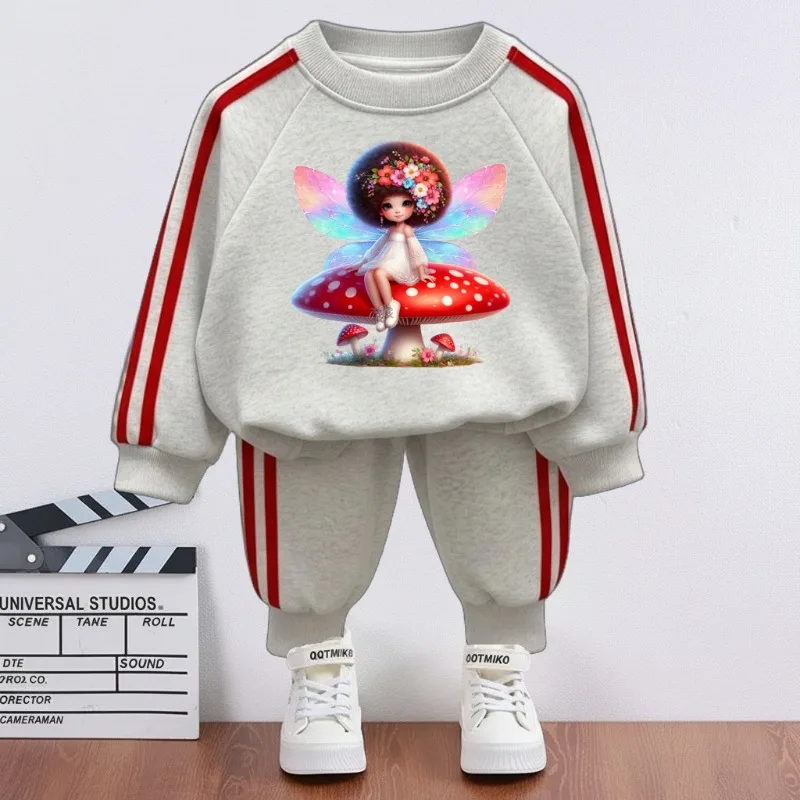 Chándal infantil con capucha para niña – Rayas laterales - imagen 2