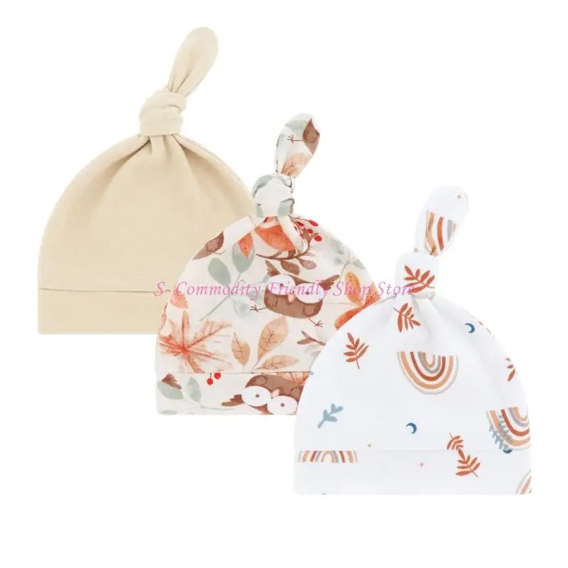 Gorro anudado transpirable para recién nacido – Cómodo - imagen 3