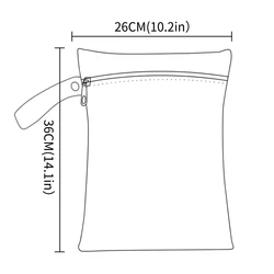 Bolsa de pañales impermeable reutilizable – Neopreno PUL recycled para bebé