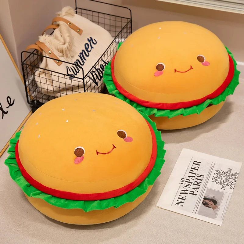 Peluche hamburguesa blandito para niños – Cojín divertido