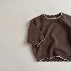 MILANCEL Suéter de retazos para niños – Cuello redondo punto