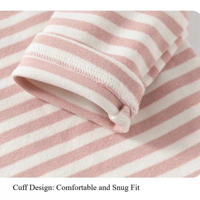 Conjunto cómodo de otoño para niña, pantalones con tirantes de conejito bonito y camiseta a rayas, conjunto de 2 piezas, mameluco de manga larga para Halloween - imagen 4