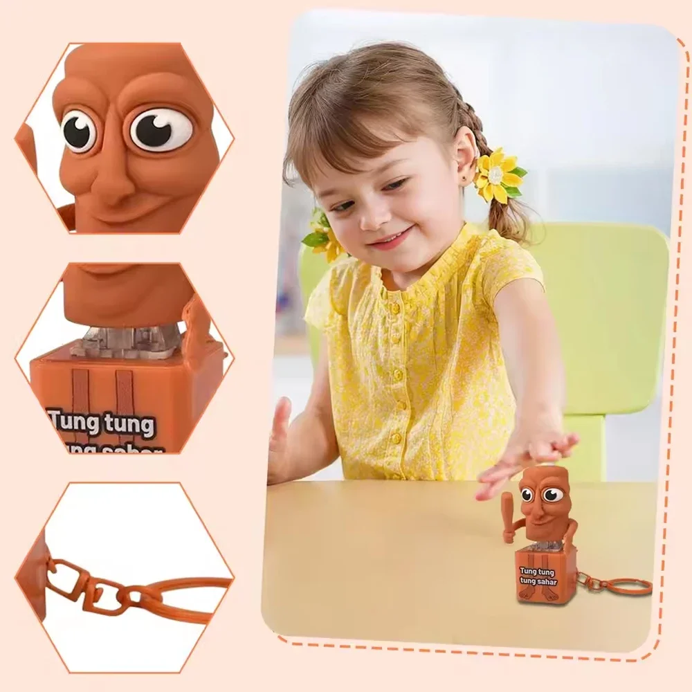 Nuevos llaveros de animales italianos Brainrot, botones Tung Tung Sahur, juguetes antiestrés con sonido y luz, colgante de juguete para aliviar el estrés - imagen 2