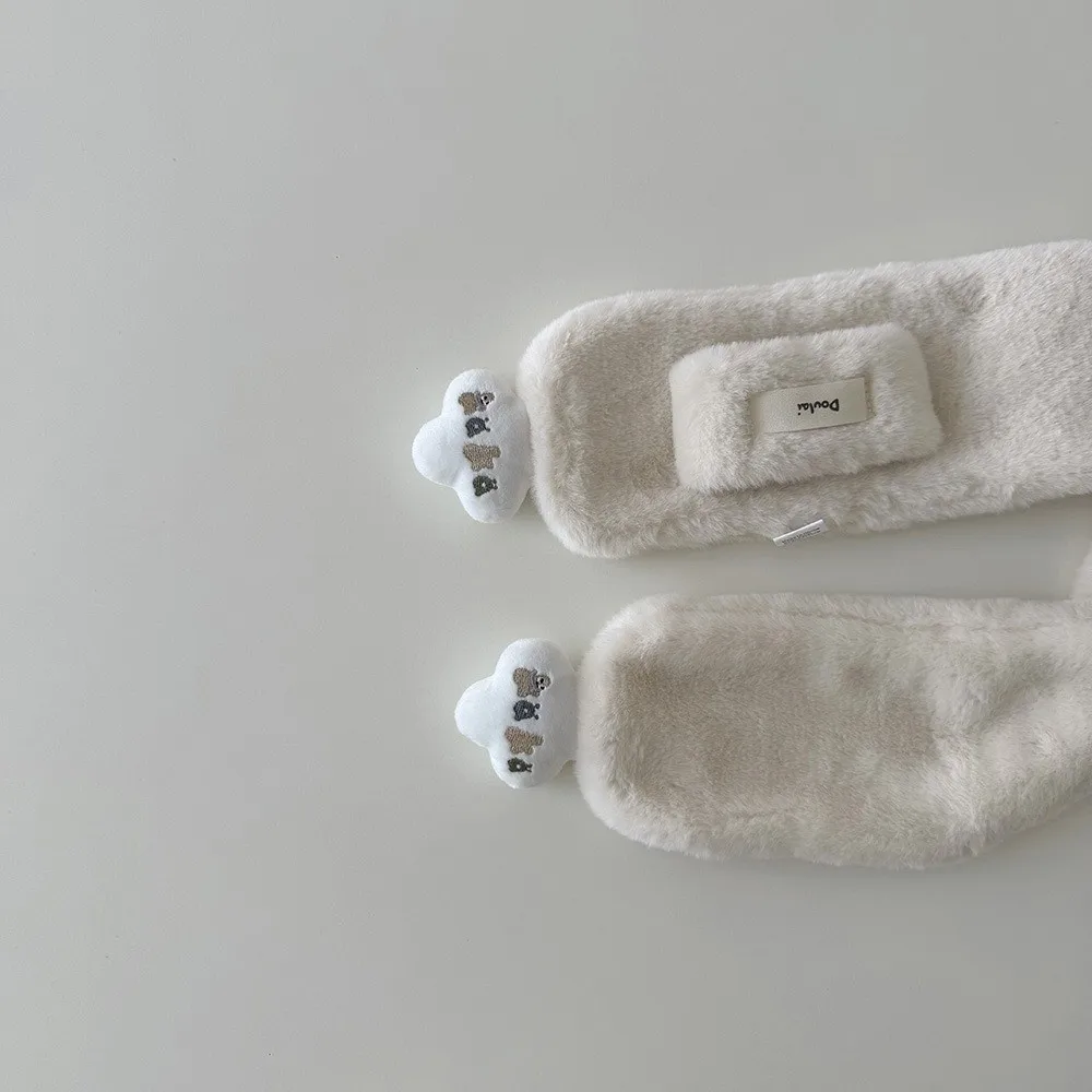 Nuevas bufandas bonitas de dibujos animados a prueba de viento, bufanda gruesa y cálida, pañuelo cruzado cómodo a prueba de frío para niños - imagen 2