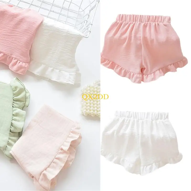 QX2D Comunicación algodón algodón pantalones cortos elásticos cintura elástica atuendo casual verano para y - imagen 5