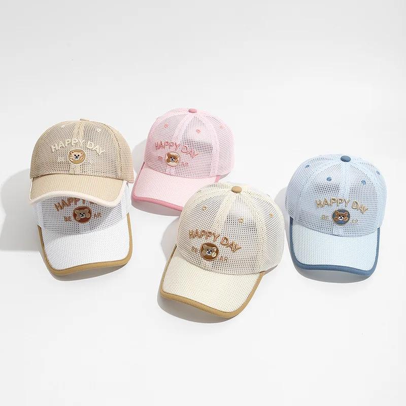 Gorra de béisbol de malla para exteriores para niños, gorro de béisbol fino para estudiantes, gorra Snapback para niño y niña, sombrero de pesca de Hip Hop a la moda para chico - imagen 3