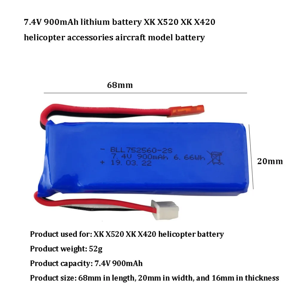 Batería de litio para dron V636 V686 – Accesorio de alta calidad - imagen 4