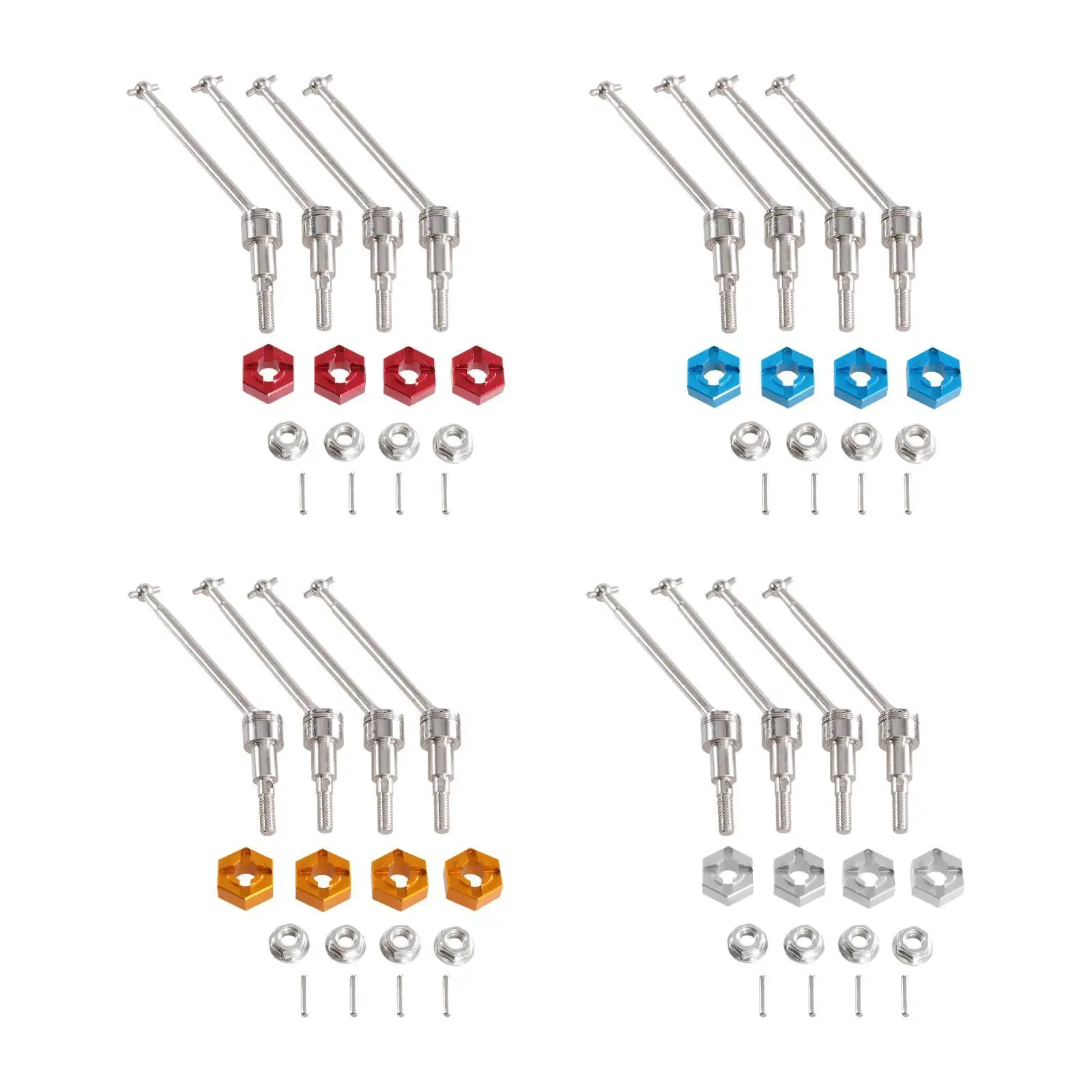 Juego de eje de transmisión RC CVD a escala 1/16 para componentes delanteros y traseros - imagen 2