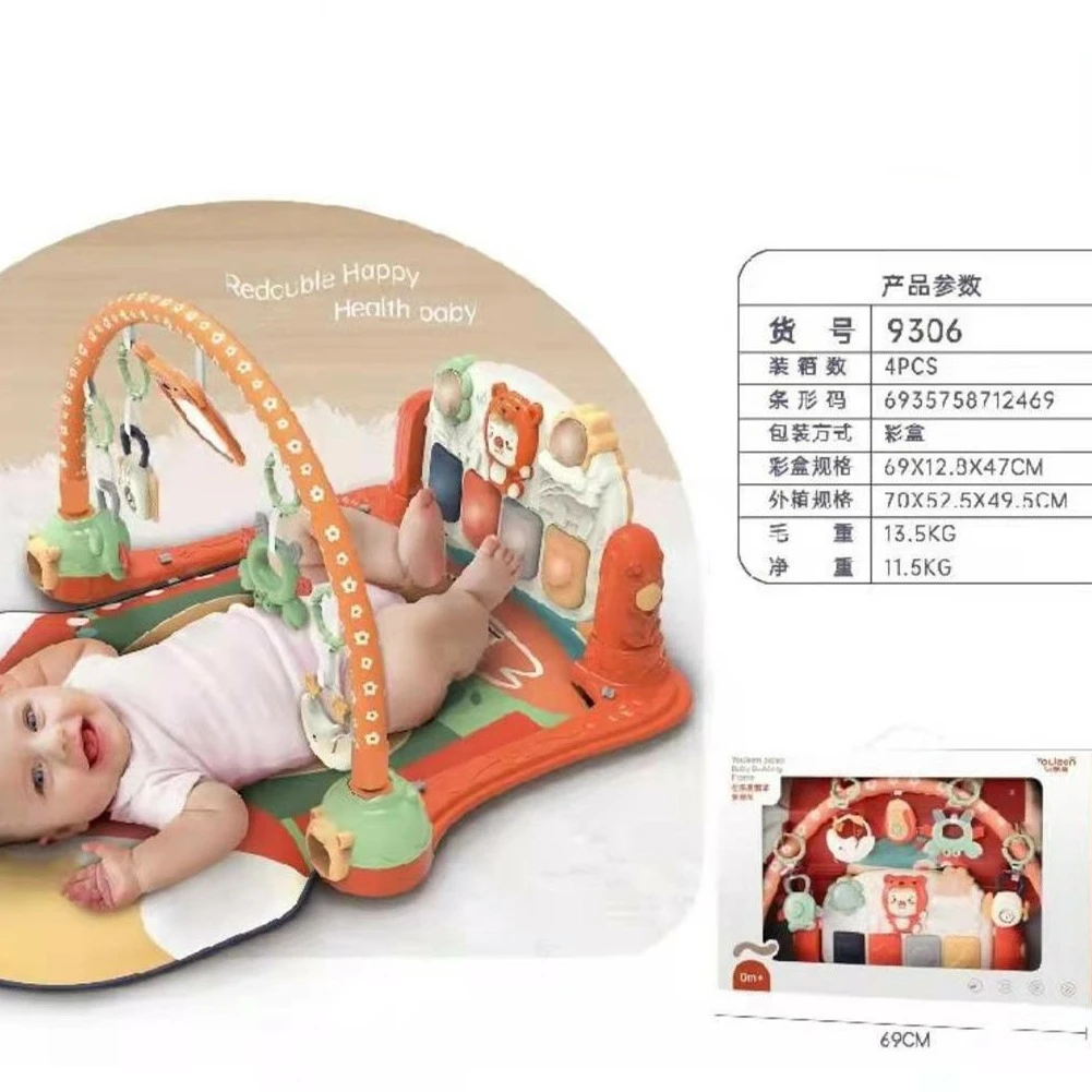 Alfombrilla de entretenimiento interactiva para niños, juego para gatear con Control remoto, juguetes para bebés