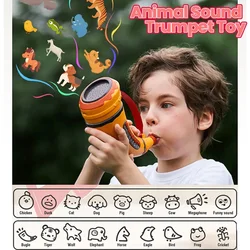 Trompeta educativa de animales para niños con sonido Montessori