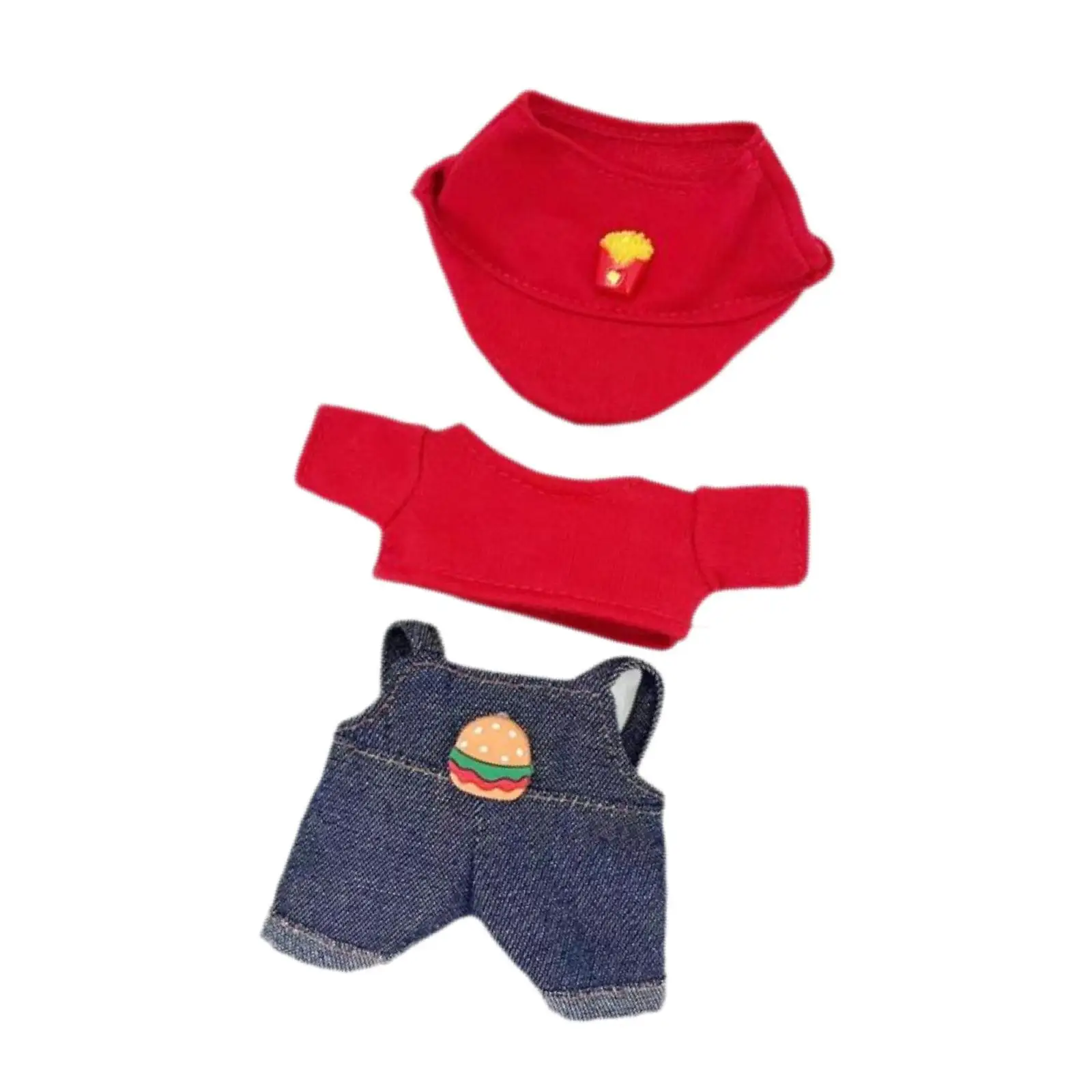 Doll Clothes with Hat Comfortable Doll Accessories for 17cm Pendant Doll