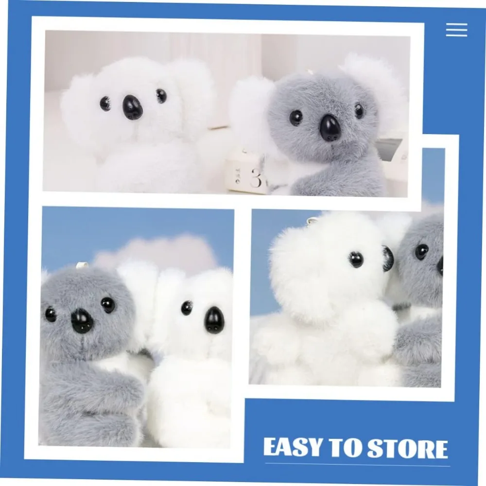 Animal relleno Koala oso peluche juguete Animal bebé juguetes suave lindo llavero colgante para niños bolso, bolso, mochila, bolso - imagen 4