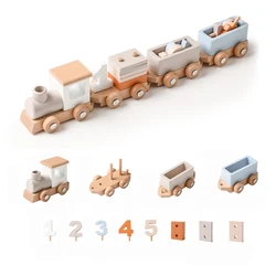 Tren de madera Montessori para bebé – Juguete educativo sostenible