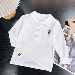 Camisa polo manga larga para niños – Estampado infantil para otoño y primavera