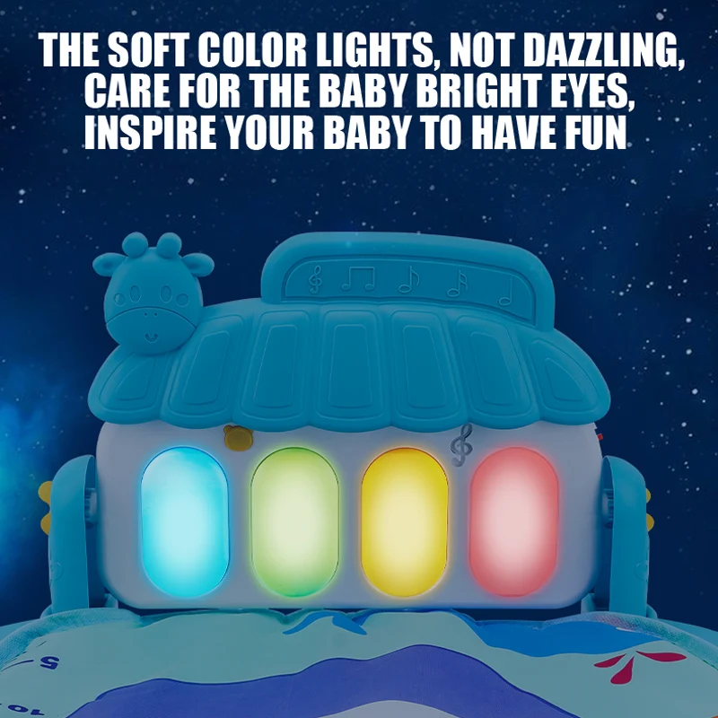 Soporte de Fitness para bebé, juego de música, juguetes de actividades de gimnasio, manta para gatear de Piano para recién nacido, almohadilla de juego de Pedal, regalos de educación temprana de 0 a 36 meses - imagen 3