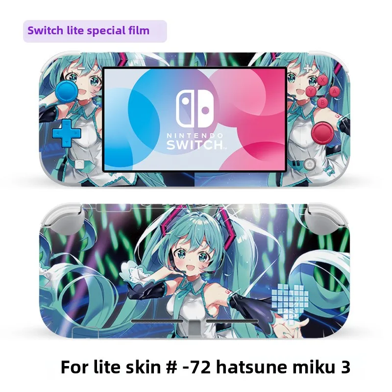 Hatsune Miku cubierta pegatinas de piel para Switch Lite accesorios de carcasa protectora dibujos animados Anime consola de juegos pegatina decorativa nuevo - imagen 4