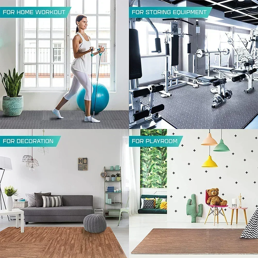 Esterilla puzzle niños – Espuma EVA antideslizante fitness casa - imagen 5