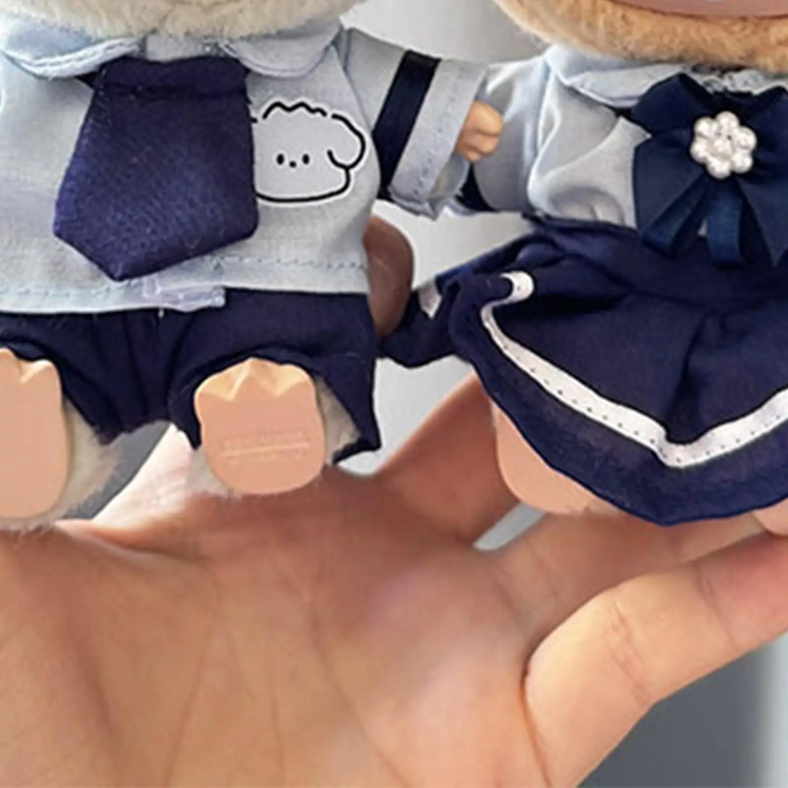 Doll Clothes Suit with Tie Soft DIY Doll Toy Coordination Hands on Doll Accessories Doll Outifits Doll Clothing for 17cm Doll