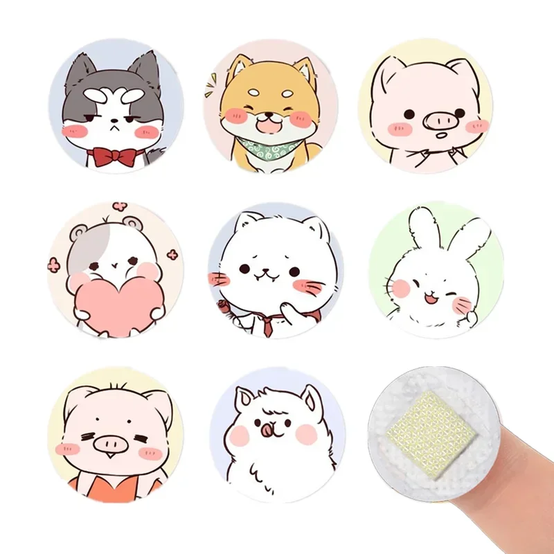 120 unids/lote tirita redonda de dibujos animados parche de vendaje para heridas de la piel para niños cinta impermeable lindo vendajes adhesivos yesos - imagen 2