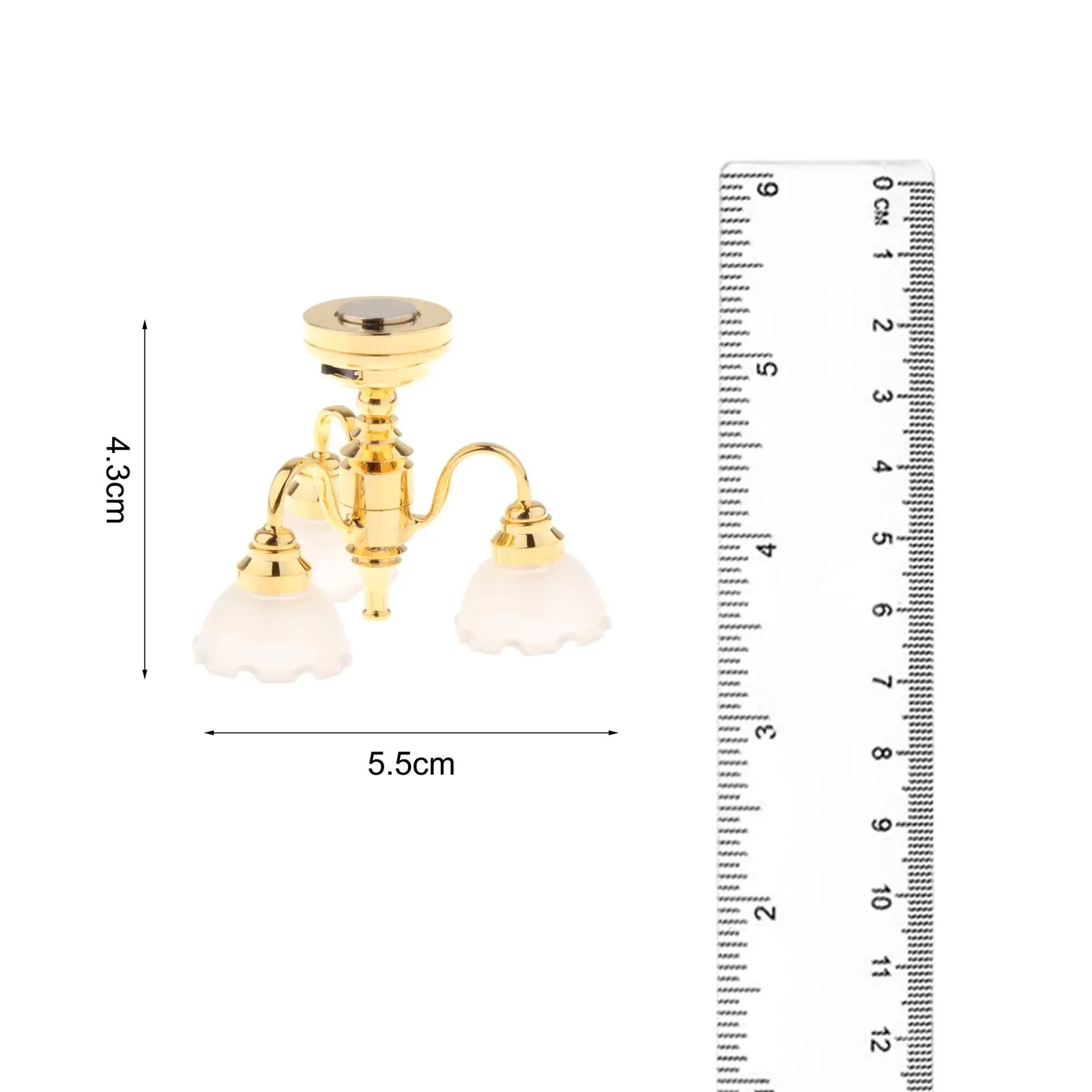 1:12 Dollhouse Miniature Ceiling Lamp Scenery Supplies Doll Accessories Decoration for Bedroom Garden Dining Room Kitchen Decor