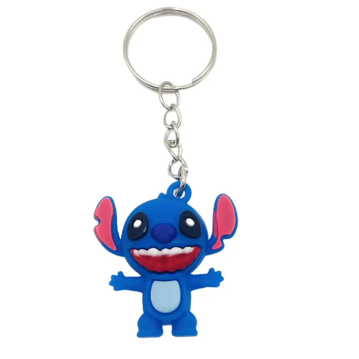 Mini llavero Kawaii de 3,5 cm de Lilo & Stitch, llavero con colgante de punto encantador, llavero de coche para mujer, regalo de cumpleaños para amigas - imagen 5