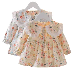 Vestidos florales de manga larga para bebé y niña – Primavera