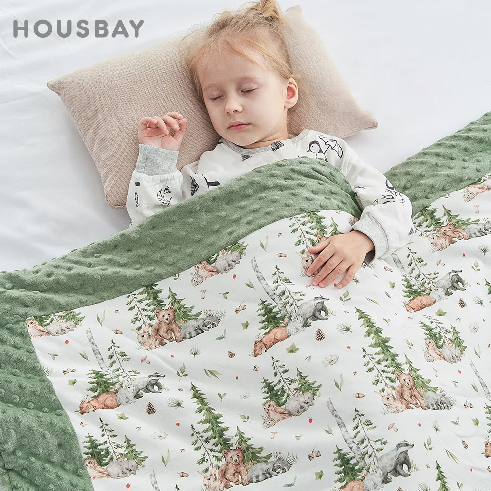 Manta de bebé de 120x150Cm, colcha cálida de invierno para bebé, colcha con estampado de oso de dibujos animados, colcha gruesa táctil Doudou para niños y niñas