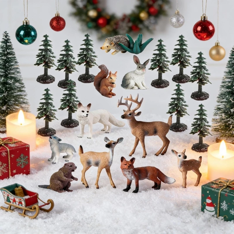 Figuras animales del bosque realistas en resina miniatura - imagen 3
