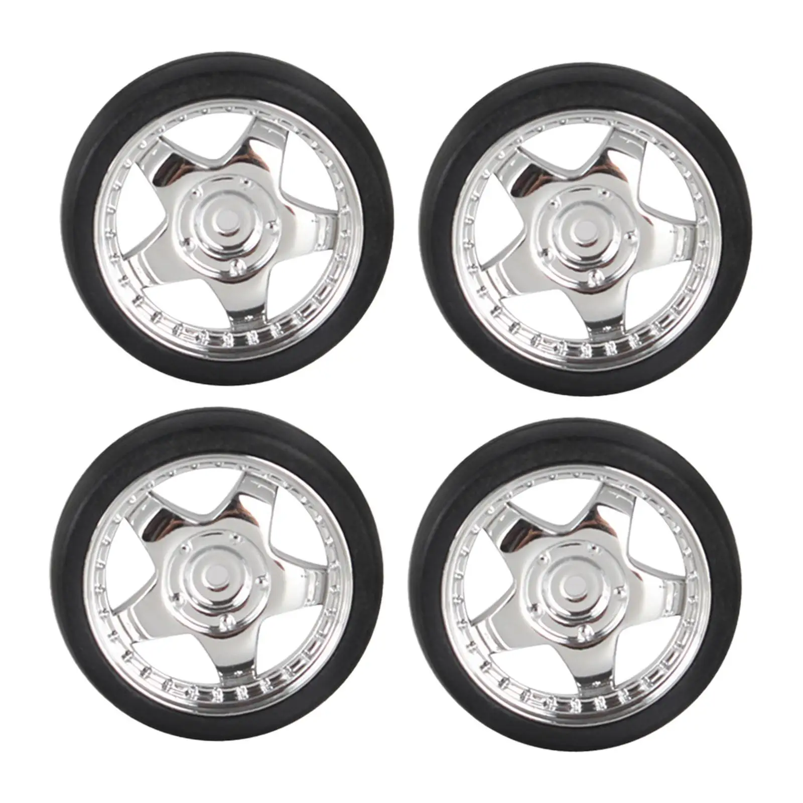 4x RC Drift Tyre Wear Resistance 31mm Diameter Rally Drift Tyres for 1:18 RC on Road Drift Truck Spare Parts Repalces Accessory