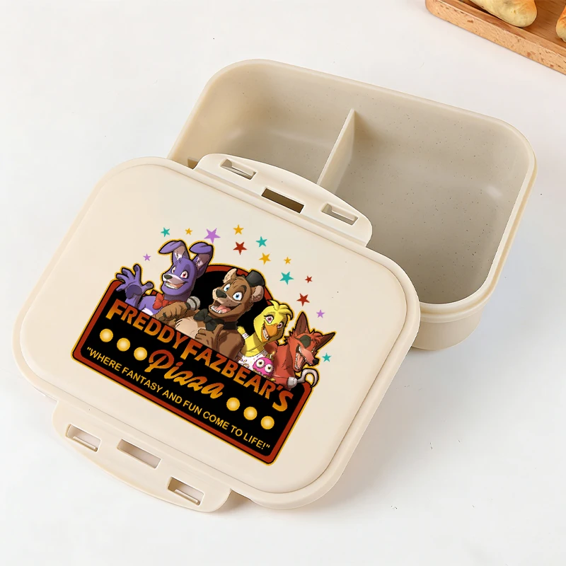 FNAF bolsa de almuerzo de gran capacidad Five Nights at Freddy anime dibujos animados Bento box estudiantes portátil moda contenedor de almacenamiento de alimentos - imagen 2