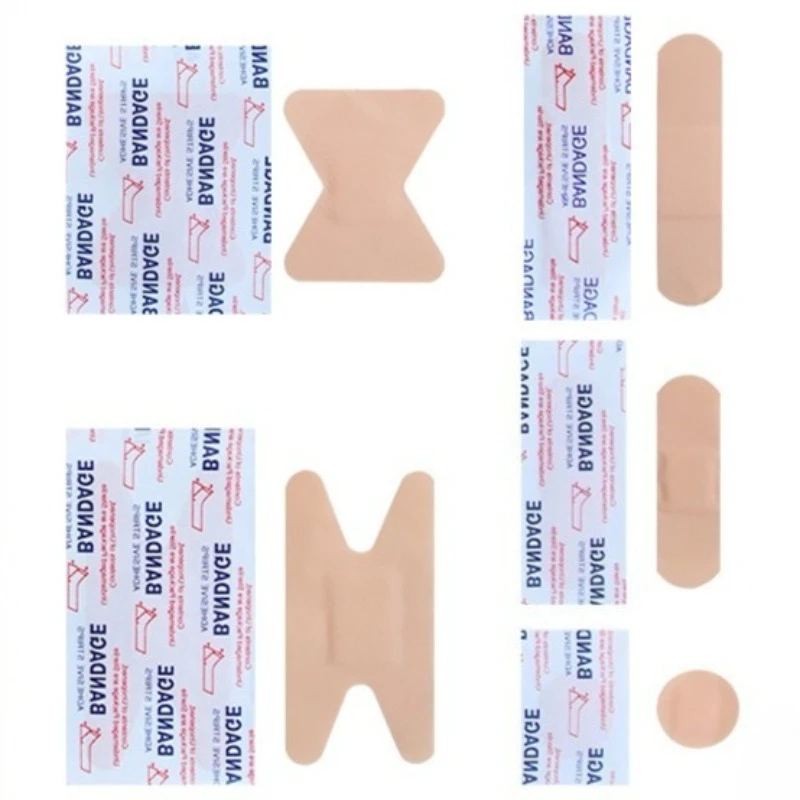 50 unids/set PE tirita para primeros auxilios tiras de yeso vendaje para heridas cinta adhesiva impermeable vendajes