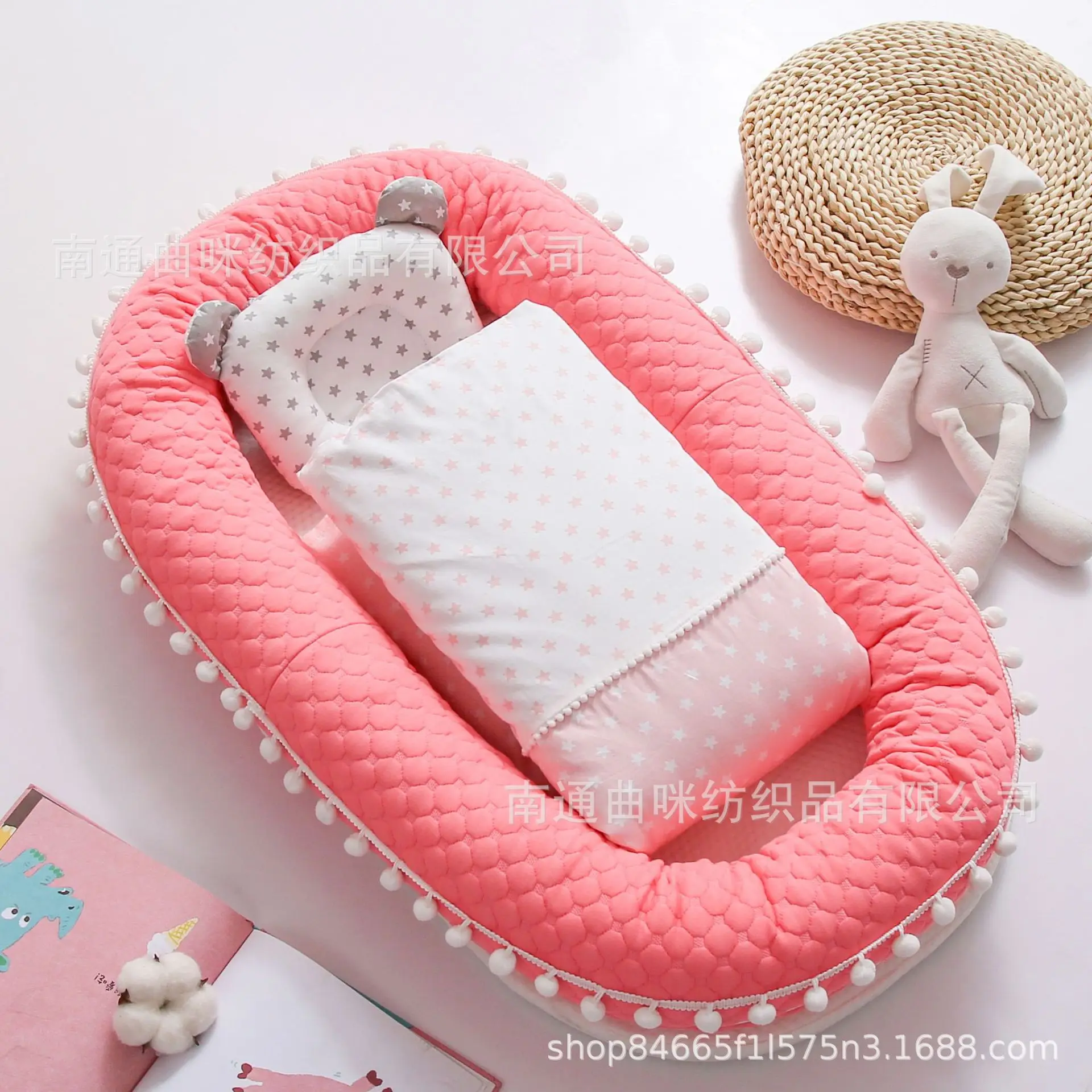 Cuna para bebé con lados altos y base mecedora, moisés desmontable portátil, tumbona lavable para bebé, cama para recién nacido - imagen 4