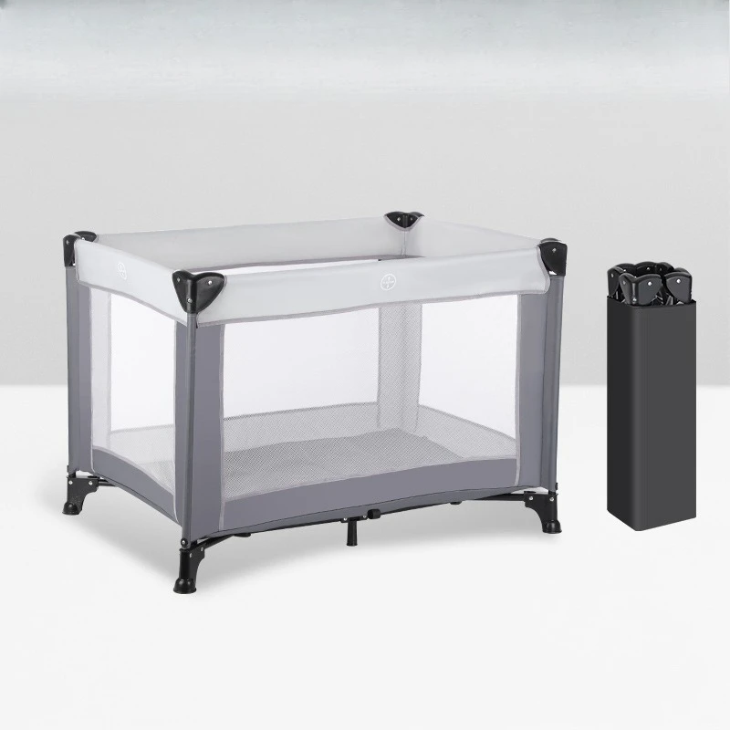 Cama tipo parque infantil portátil con valla protectora, cuna de seguridad plegable para niños pequeños, cama de bebé multifuncional y centro de actividades en el hogar - imagen 4