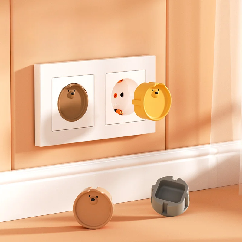Cubierta protectora de enchufe estándar europeo, enchufe de toma de corriente bifásico de silicona de 2 orificios, polvo de choque antieléctrico de estilo europeo