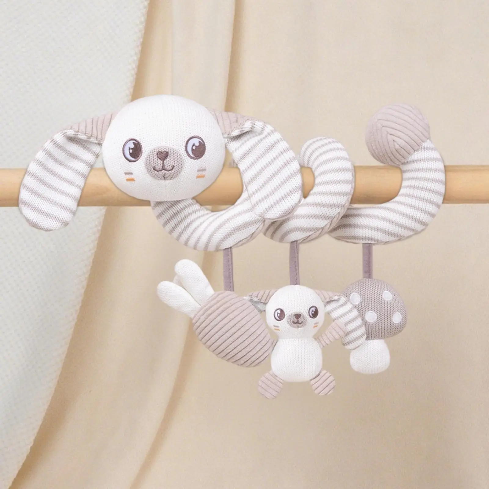 Juguetes para bebé, asiento de coche, cochecito en espiral, juguetes, actividades de aprendizaje de animales para niñas, niños, cuna, viaje, parque, vacaciones al aire libre - imagen 3