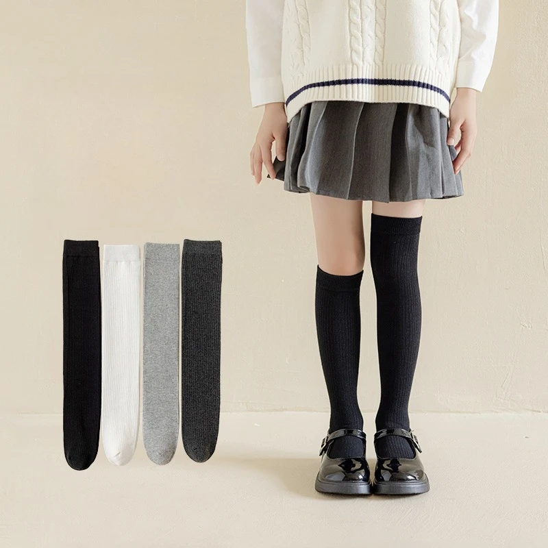 Calcetines cómodos de princesa por encima de la rodilla, mallas blancas y negras sin costuras, calcetines altos de estilo coreano para primavera y otoño - imagen 2