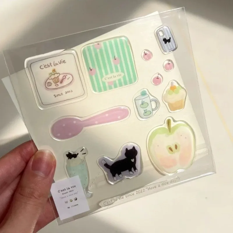 Dessert Shop Sticker ,Drop Glue Stickers Cute Stereo Diy Handbook Mobile Phone Case Computer Sticker - imagen 5