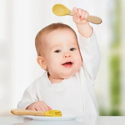 Cucharas de silicona para bebé – Utensilios de aprendizaje seguros