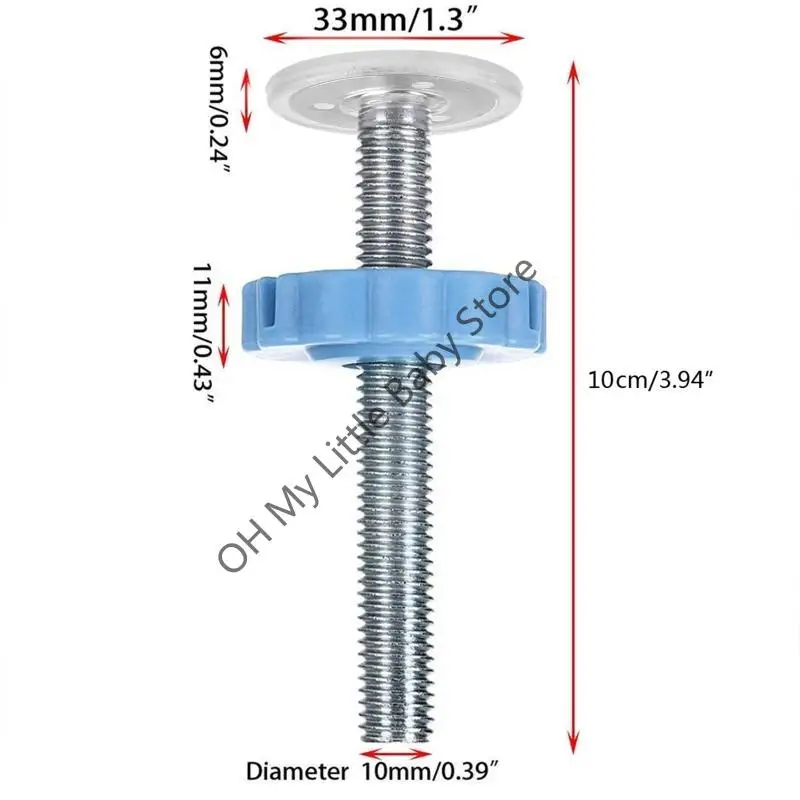 M76C 4 ​​unids/pack núcleo acero tornillo tuerca escalera arreglar mascotas bebé seguridad barra puerta resistente seguro